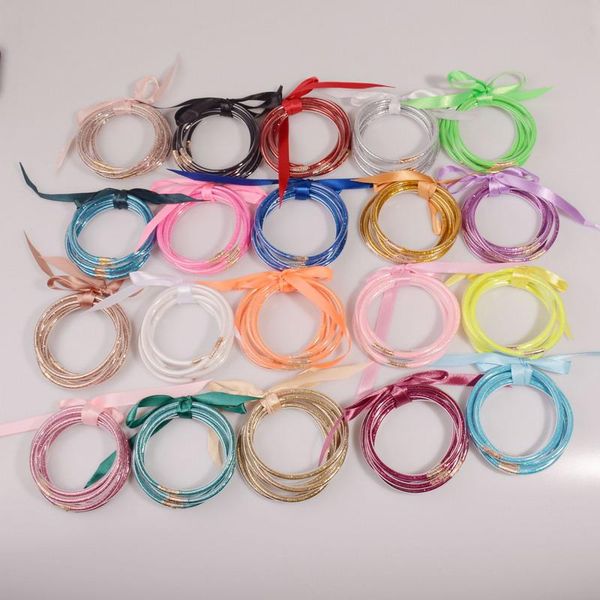charm bracelets 5pc/set gold all stacked glitter filled silicone jelly round weather bangle set women bowknot christmas bangles serenity pra, Golden;silver
charm bracelets 5pc/set gold all stacked glitter filled silicone jelly round weather bangle set women bowknot christmas bangles serenity pra, Golden;silver