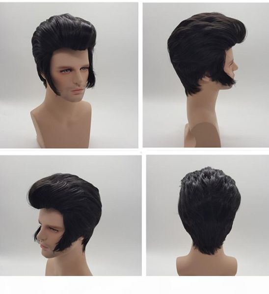 like human hair elvis presley hairstyle short wigs for men cosplay natural synthetic hair pelucas perruque homme peruca pruiken peruk xt861, Black
like human hair elvis presley hairstyle short wigs for men cosplay natural synthetic hair pelucas perruque homme peruca pruiken peruk xt861, Black
