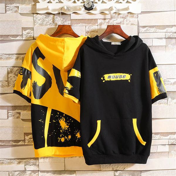 2019 summer new large size short-sleeved sweatshirt men fashion casual self-cultivation brand trend letter printing mens hoodies, Black
2019 summer new large size short-sleeved sweatshirt men fashion casual self-cultivation brand trend letter printing mens hoodies, Black