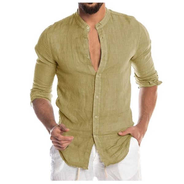 men's casual shirts fashion shirt o-neck button solid color beach long sleeve loose camisa masculina for men homme, White;black
men's casual shirts fashion shirt o-neck button solid color beach long sleeve loose camisa masculina for men homme, White;black