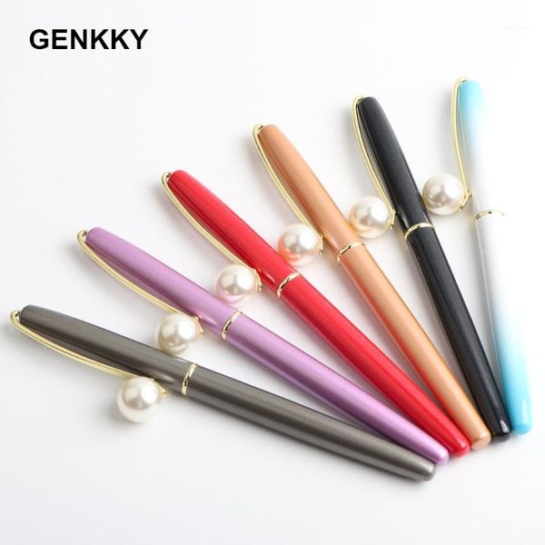 ballpoint pens 1pcs colorful pearl metal pen custom logo stationery colors gift for school supplies boligrafos blue&black refill1, Blue;orange
ballpoint pens 1pcs colorful pearl metal pen custom logo stationery colors gift for school supplies boligrafos blue&black refill1, Blue;orange