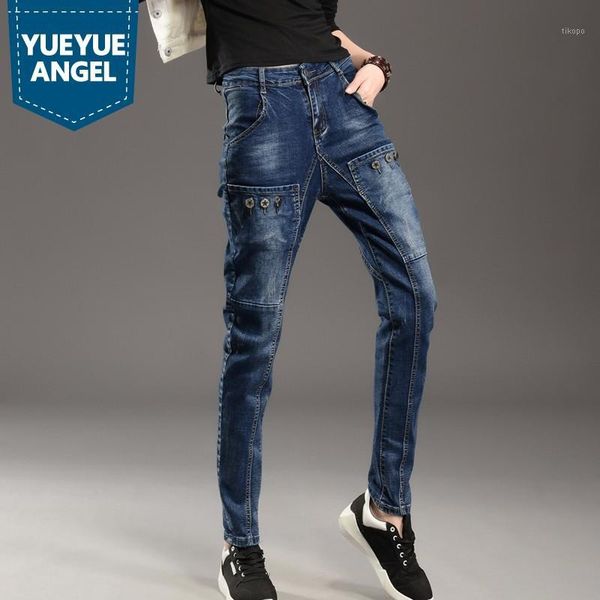2019 spring new women personality jeans harem pants slim fit long trousers casual streetwear hip hop button denim pants big size1, Blue
2019 spring new women personality jeans harem pants slim fit long trousers casual streetwear hip hop button denim pants big size1, Blue