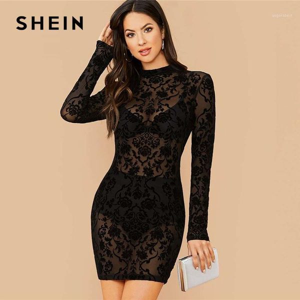 shein black floral print stand collar bodycon dress without bra women spring long sleeve sheer glamorous mini dresses1, Black;gray
shein black floral print stand collar bodycon dress without bra women spring long sleeve sheer glamorous mini dresses1, Black;gray