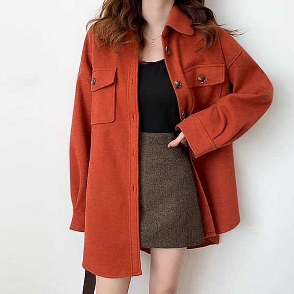 women wool jacket warm long coat female slim fit lapel woolen overcoat autumn winter cashmere outerwear jacket winter korea1, Black;brown
women wool jacket warm long coat female slim fit lapel woolen overcoat autumn winter cashmere outerwear jacket winter korea1, Black;brown