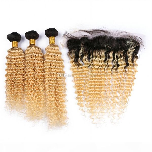 dark root blonde deep wave ombre lace frontal 8a brazilian human virgin hair weave with lace frontal deep curly 2 tone hair, Black;brown
dark root blonde deep wave ombre lace frontal 8a brazilian human virgin hair weave with lace frontal deep curly 2 tone hair, Black;brown