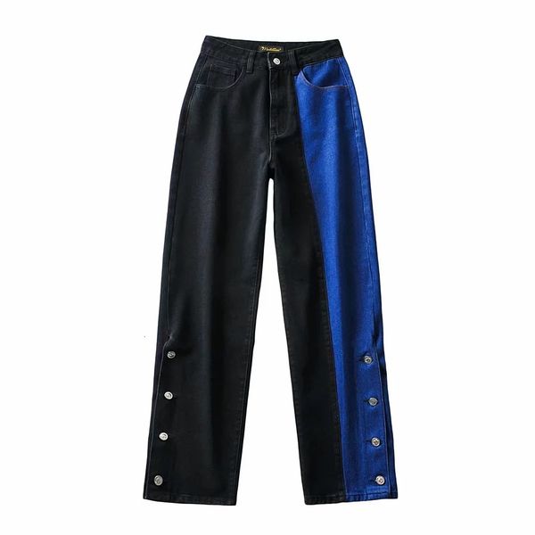 2021 new floor sweeping women's spring wear european and american high waist split straight jeans wide leg pants c1l4, Blue
2021 new floor sweeping women's spring wear european and american high waist split straight jeans wide leg pants c1l4, Blue