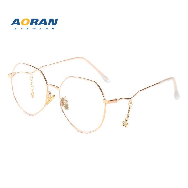 fashion 2020 new metal fashion plain glasses female xingx pendant hipster irregular glasses frame vintage glasses rim fashion design, Silver
fashion 2020 new metal fashion plain glasses female xingx pendant hipster irregular glasses frame vintage glasses rim fashion design, Silver