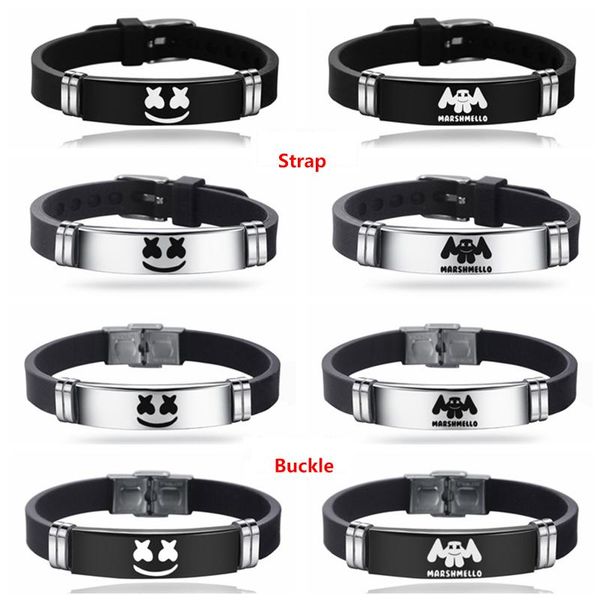 Fashion Punk Stainless Steel Black Silicone Adjustment Strap Buckle Electroacoustic DJ Style Bracelets Women&Men Jewelry, Golden;silver
Fashion Punk Stainless Steel Black Silicone Adjustment Strap Buckle Electroacoustic DJ Style Bracelets Women&Men Jewelry, Golden;silver