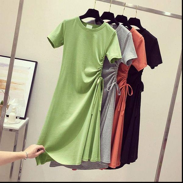 womens summer dress 2021 elegant bandage shirt dress midi korean style clothes solid color black red green ladies casual, Black;gray
womens summer dress 2021 elegant bandage shirt dress midi korean style clothes solid color black red green ladies casual, Black;gray