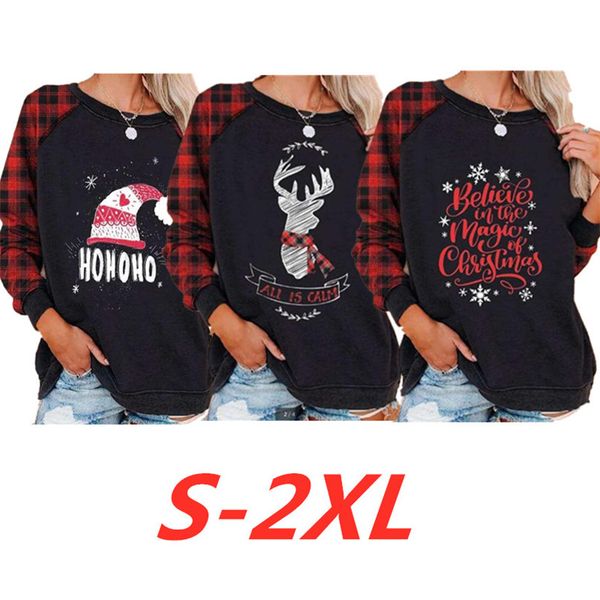 christmas pajamas women plaid pullovers reindeer santa buffalo plaids hoodie patchwork blouse costume pajamas t shirt clothes ly11022, White
christmas pajamas women plaid pullovers reindeer santa buffalo plaids hoodie patchwork blouse costume pajamas t shirt clothes ly11022, White