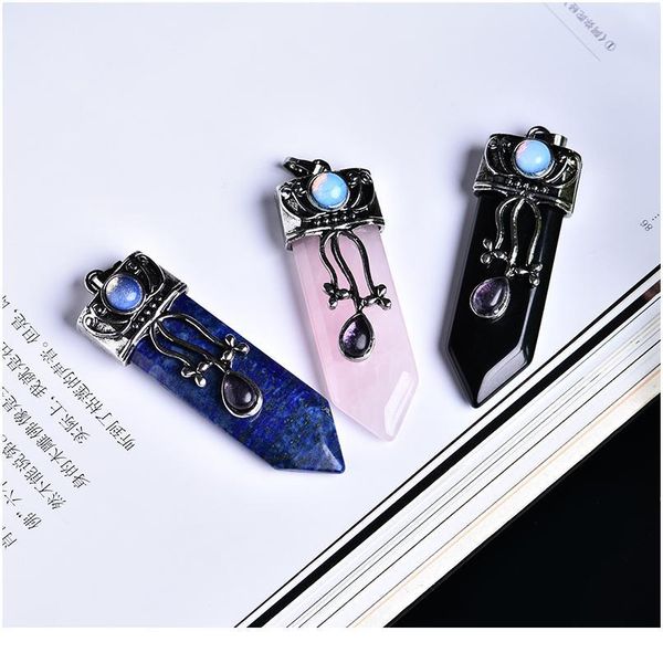 1pc natural stone pendant real special status purple rose quartz crystal color pendant men's women's gem qyllsz, Black
1pc natural stone pendant real special status purple rose quartz crystal color pendant men's women's gem qyllsz, Black