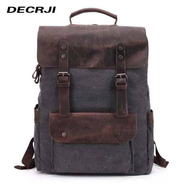decrji luxury designer men bag backpack crazy horse leather lapmen's backpacks male canvas mochila escolar rucksack school
decrji luxury designer men bag backpack crazy horse leather lapmen's backpacks male canvas mochila escolar rucksack school