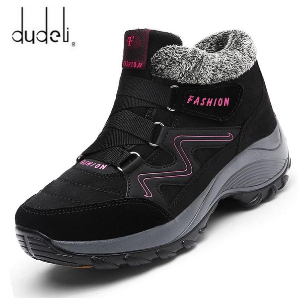 boots winter women's ankle snow women warm thick plush waterproof female wedge suede non-slip lady casual shoes, Black
boots winter women's ankle snow women warm thick plush waterproof female wedge suede non-slip lady casual shoes, Black