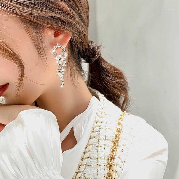 AENSOA Trendy FashionRhinestone Elegant Unique Design Luxury Geometric Drop Earrings For Bride Gown Dress Brincos1, Silver
AENSOA Trendy FashionRhinestone Elegant Unique Design Luxury Geometric Drop Earrings For Bride Gown Dress Brincos1, Silver