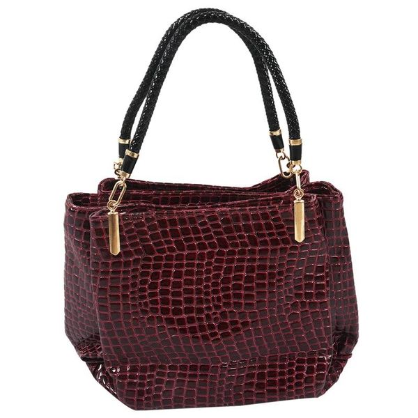 женская мода крокодил pattern кожа сумка tote сумки женский, красный 
женская мода крокодил pattern кожа сумка tote сумки женский, красный