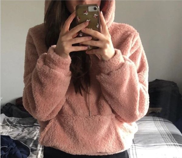 womens winter thick warm long sleeve wool fleece hoodies fashion double-faced velvet jacket with pocket coats outwear, Black
womens winter thick warm long sleeve wool fleece hoodies fashion double-faced velvet jacket with pocket coats outwear, Black