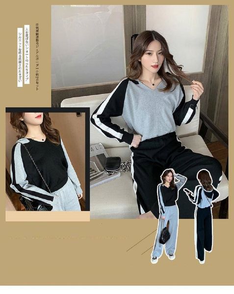 2021 new two casual female fashion ensemble korean version loose big size striped hoodie running sports suit ezwp, White
2021 new two casual female fashion ensemble korean version loose big size striped hoodie running sports suit ezwp, White