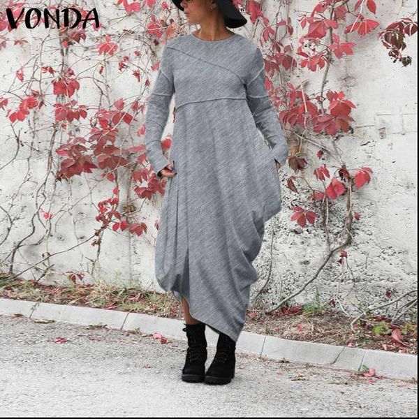 asymmetrical maxi dress womens sundress autumn winter 2021 vonda pleated long sleeve vestidos female robe femme oversized s 5xl, Black;gray
asymmetrical maxi dress womens sundress autumn winter 2021 vonda pleated long sleeve vestidos female robe femme oversized s 5xl, Black;gray