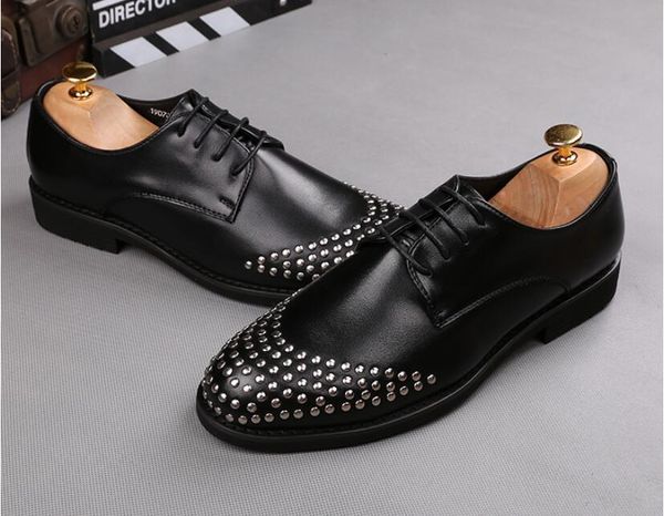 new italian luxury designer rivet leather dress shoes leather wedding party men shoes suede fashion loafers heel size, Black
new italian luxury designer rivet leather dress shoes leather wedding party men shoes suede fashion loafers heel size, Black