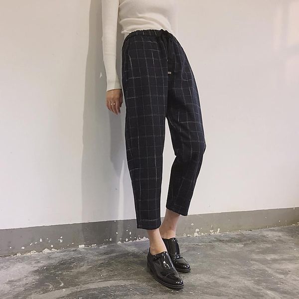 summer women harajuku plaid harem pants casual elastic waist slim nine-point plaid harem pants fashion korean women, Black;white
summer women harajuku plaid harem pants casual elastic waist slim nine-point plaid harem pants fashion korean women, Black;white