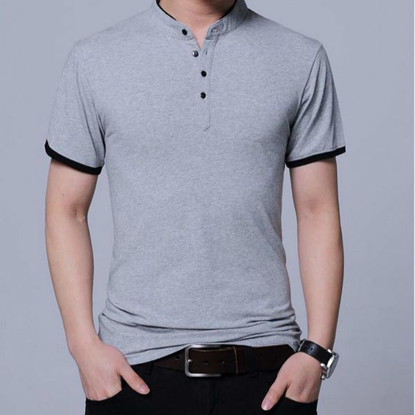 plus size men's t-shirt slim fit cotton casual t shirt clothing stand collar male short sleeve tees, White;black
plus size men's t-shirt slim fit cotton casual t shirt clothing stand collar male short sleeve tees, White;black