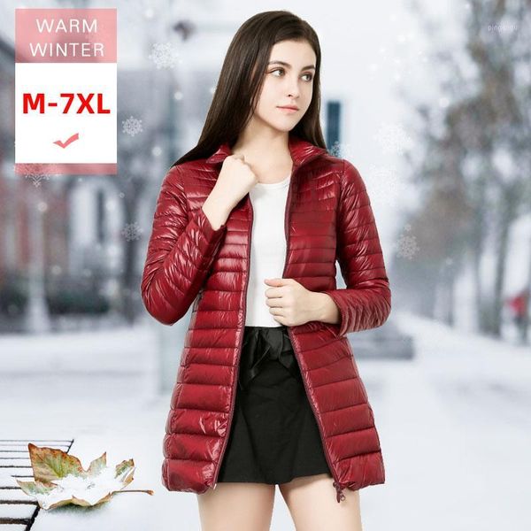 m-7xl winter women long white duck down coat female ultra light stand collar slim thin down jacket warm soft large size outwear1, Black
m-7xl winter women long white duck down coat female ultra light stand collar slim thin down jacket warm soft large size outwear1, Black