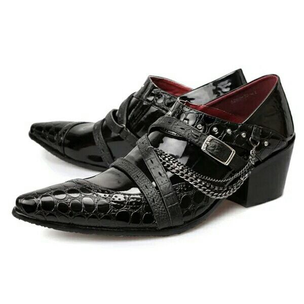 2020 leather men male snakeskin to toe in high heels studded oxford shoes for man gf65, Black
2020 leather men male snakeskin to toe in high heels studded oxford shoes for man gf65, Black