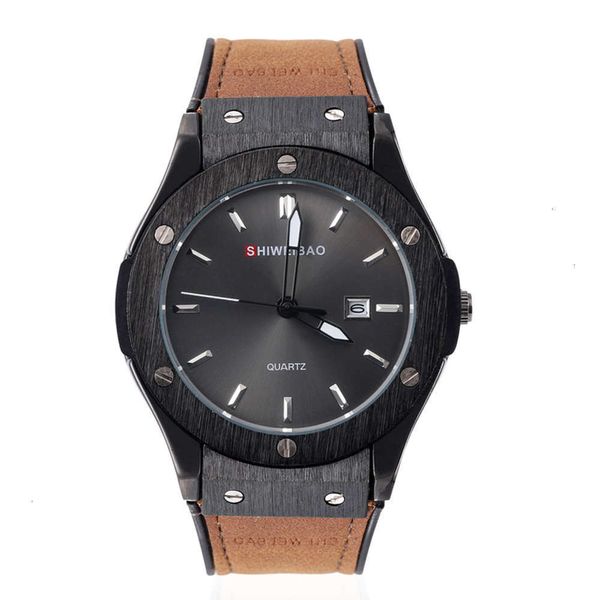 large dial quartz new business trend watch calendar display tape men's watch, Slivery;brown
large dial quartz new business trend watch calendar display tape men's watch, Slivery;brown