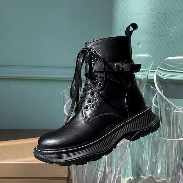 autumn/winter new female boots genuine leather thick soled martin boots british style thick heel ankle motorcycle, Black
autumn/winter new female boots genuine leather thick soled martin boots british style thick heel ankle motorcycle, Black
