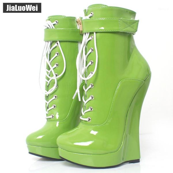 jialuowei women fetish super high 18cm super wedge heel pointed toe zipper cross-tied ankle ballet boots plus size1, Black
jialuowei women fetish super high 18cm super wedge heel pointed toe zipper cross-tied ankle ballet boots plus size1, Black