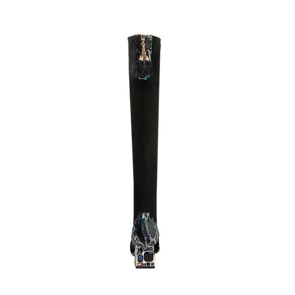 2021 new crystal heel over the knee flock stretch long boots winter square toe zipper women shoes big size 34-43 ikty, Black
2021 new crystal heel over the knee flock stretch long boots winter square toe zipper women shoes big size 34-43 ikty, Black