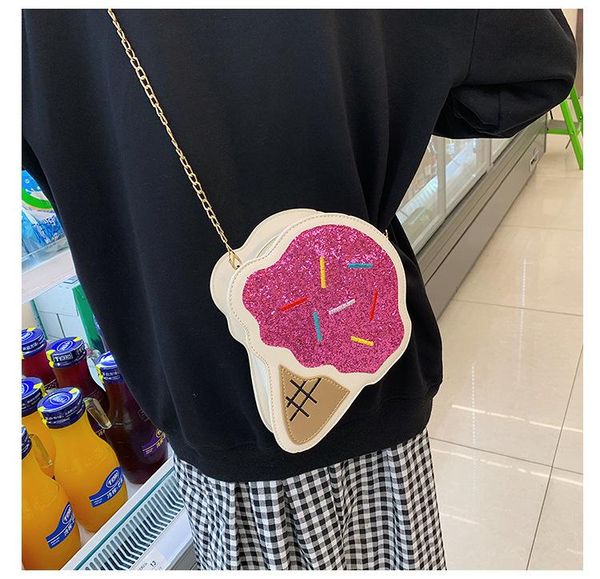 ladies personality sequins ice cream shoulder bag girls cute cartoon crossbody bag women's small phone money pouch chain
ladies personality sequins ice cream shoulder bag girls cute cartoon crossbody bag women's small phone money pouch chain