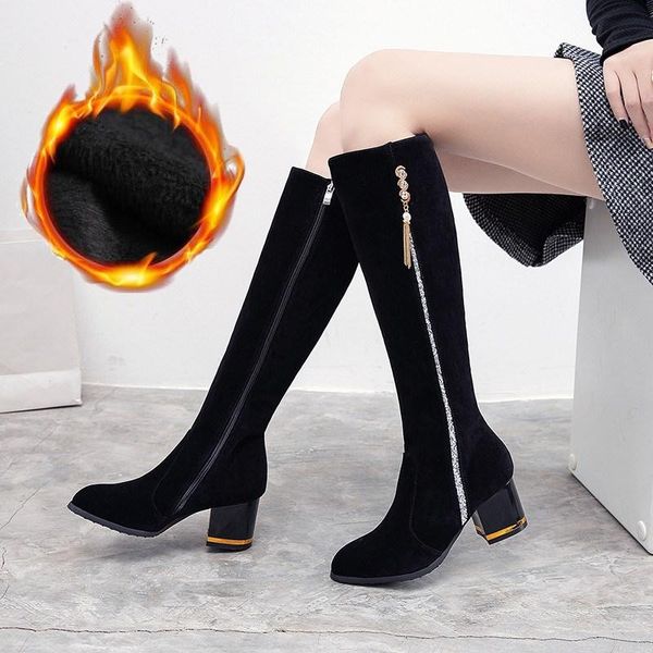 ymechic 2021 womens cow suede thigh high boots square heels slim long botas black lady autumn short plush shoes big size crystal
ymechic 2021 womens cow suede thigh high boots square heels slim long botas black lady autumn short plush shoes big size crystal