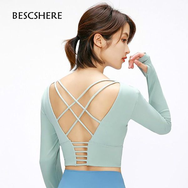 yoga outfits bescshere back cross straps fitness shirts women padded anti-sweat gym workout long sleeved crop with thumb holes1, White;red
yoga outfits bescshere back cross straps fitness shirts women padded anti-sweat gym workout long sleeved crop with thumb holes1, White;red