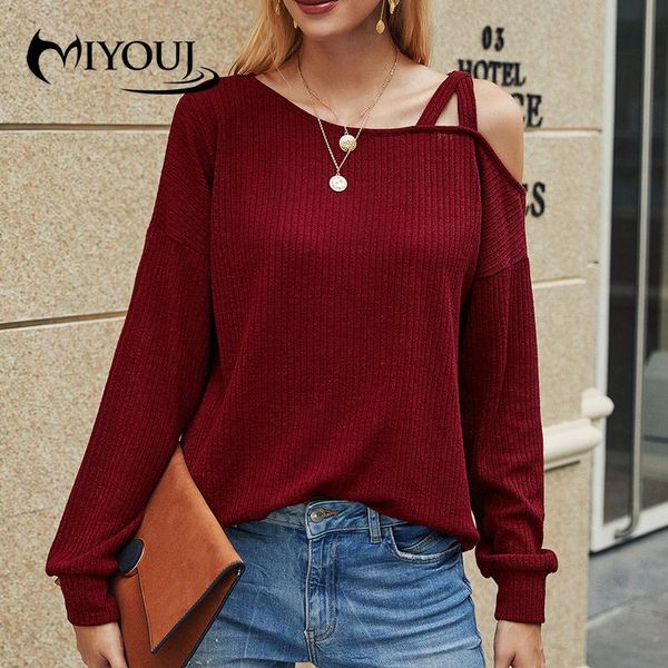 miyouj bare shoulders fashion 2020 new autumn solid color women's clothing casual woman sweaters, White;black
miyouj bare shoulders fashion 2020 new autumn solid color women's clothing casual woman sweaters, White;black
