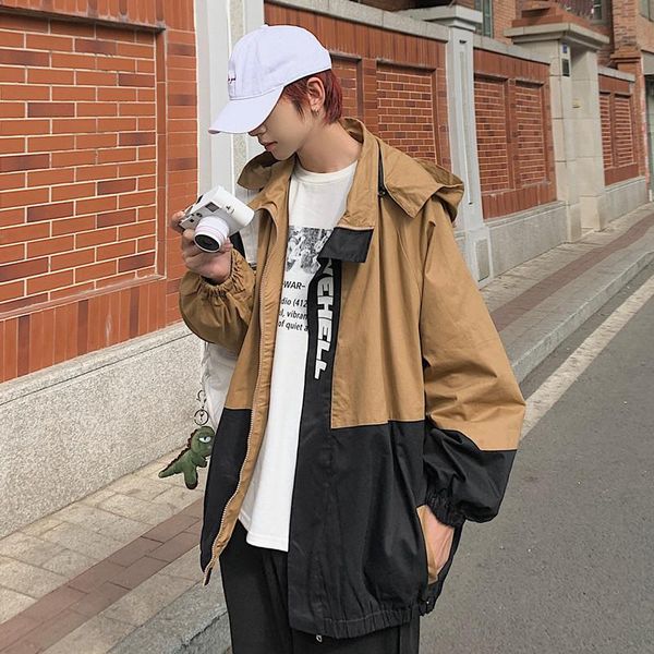 men's jackets 2021 spring and autumn youth loose color matching hooded jacket fashion casual wild green / red khaki, Black;brown
men's jackets 2021 spring and autumn youth loose color matching hooded jacket fashion casual wild green / red khaki, Black;brown