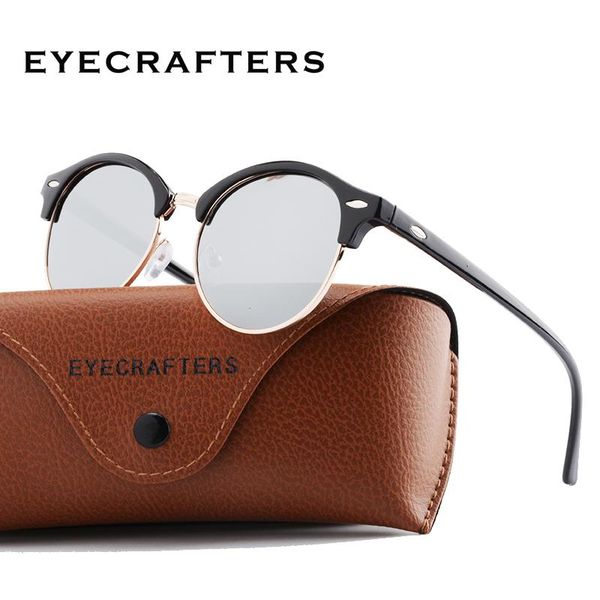 classic half frame club round sunglasses polarized womens mens fashion vintage brand designer mirrored sun glasses 2020, White;black
classic half frame club round sunglasses polarized womens mens fashion vintage brand designer mirrored sun glasses 2020, White;black