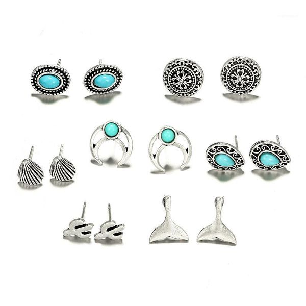 HuaTang Trendy Cute Cactus Studs Earring Set for Women Female Antique Silver Geometric Moon Shell Stud Earrings Brincos 46291, Golden;silver
HuaTang Trendy Cute Cactus Studs Earring Set for Women Female Antique Silver Geometric Moon Shell Stud Earrings Brincos 46291, Golden;silver