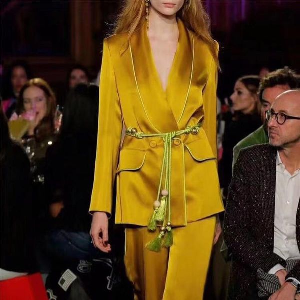 wide leg pants suits for women 2 two piece set ladies work elegant formal business wedding 2020 new runway designer pantsuits, White
wide leg pants suits for women 2 two piece set ladies work elegant formal business wedding 2020 new runway designer pantsuits, White