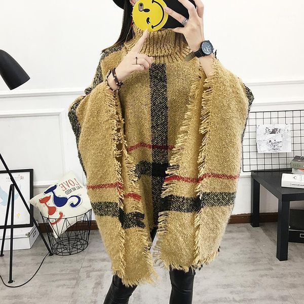 women knit pullover sweater turtle necked irregular plaid casual cool loose streetwear spring knitting girl a911, Black
women knit pullover sweater turtle necked irregular plaid casual cool loose streetwear spring knitting girl a911, Black