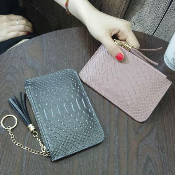 card holders fashion ladies wallet mini coin purse with holder real leather handbag snake pattern short zipper slim clutch keychain, Brown;gray
card holders fashion ladies wallet mini coin purse with holder real leather handbag snake pattern short zipper slim clutch keychain, Brown;gray