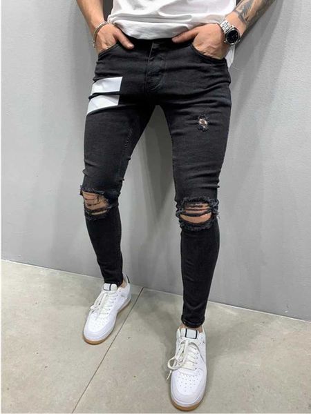 mens printing hole pencil for black men clothing 2020 streetwear hip hop jogging jeans men's clothes, Blue
mens printing hole pencil for black men clothing 2020 streetwear hip hop jogging jeans men's clothes, Blue
