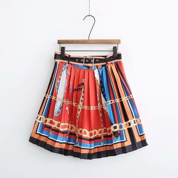 women fashion position chain print england pleated skirt faldas mujer ladies colorful stripe adjustable sashes skirts qun241 y200326, Black
women fashion position chain print england pleated skirt faldas mujer ladies colorful stripe adjustable sashes skirts qun241 y200326, Black