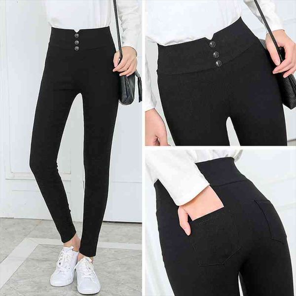 womens black pants pencil trousers spring fall button pocke pants women slim ladies jean trousers female high waist, Black;white
womens black pants pencil trousers spring fall button pocke pants women slim ladies jean trousers female high waist, Black;white