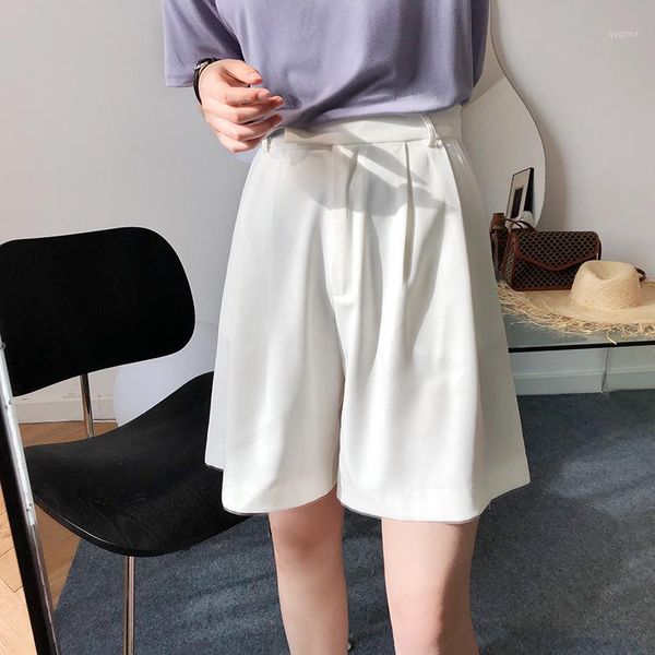 capris shorts women solid white black knee length blaze shorts femme office lady elegant high waist wide leg 20211
capris shorts women solid white black knee length blaze shorts femme office lady elegant high waist wide leg 20211