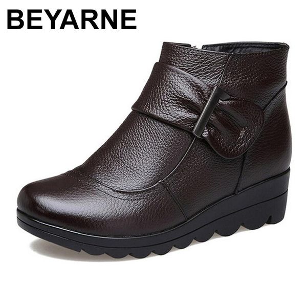 beyarne women snow boots leather ankle short boots shoes winter warm slip on round toe anti skid waterproof women snow shoes, Black
beyarne women snow boots leather ankle short boots shoes winter warm slip on round toe anti skid waterproof women snow shoes, Black