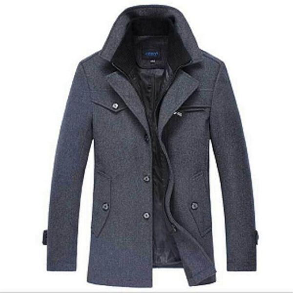 new foreign style men's winter thick windbreaker long wool coat men's windbreaker wool coat, Black
new foreign style men's winter thick windbreaker long wool coat men's windbreaker wool coat, Black