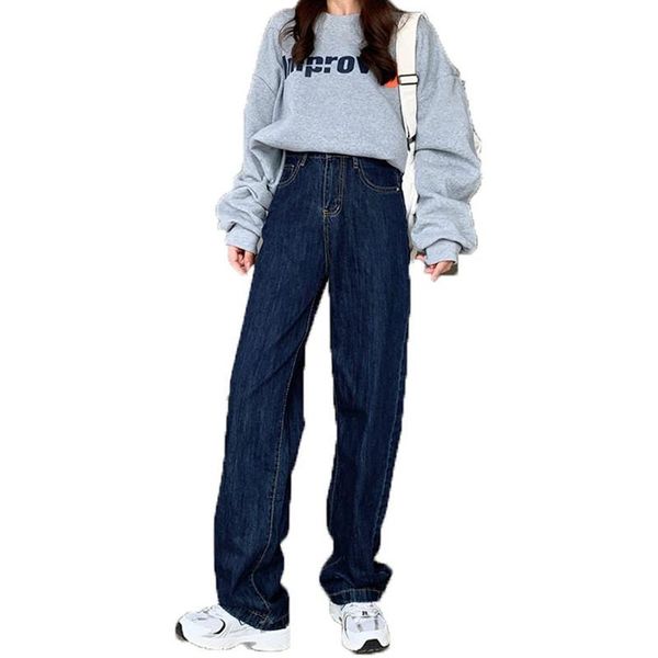 2020 new fashion women's jeans autumn korean version vintage loose dark blue high waist slim straight cylinder mopping trouser
2020 new fashion women's jeans autumn korean version vintage loose dark blue high waist slim straight cylinder mopping trouser