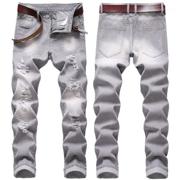 men's jeans fashion men straight ripped rip denim pant long frayed men1, Blue
men's jeans fashion men straight ripped rip denim pant long frayed men1, Blue
