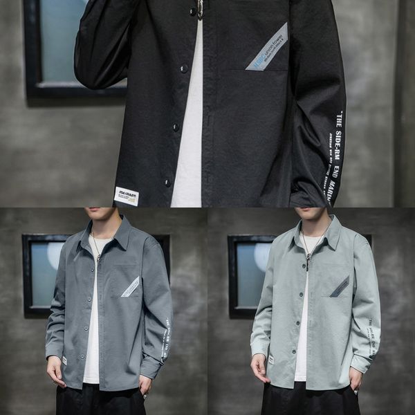 dmxhc men korean work handsome autumn long sleeve casual work clothes coat shirt loose fashion men's clothes coat shirt men abhiy, Blue
dmxhc men korean work handsome autumn long sleeve casual work clothes coat shirt loose fashion men's clothes coat shirt men abhiy, Blue